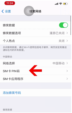 阳明苹果14维修网分享如何给iPhone14的SIM卡设置密码 